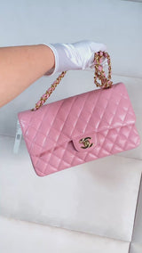 Rare New Chanel 2004 Vintage Pink Sakura Caviar Medium Classic Double Flap Bag 24k GHW BPI