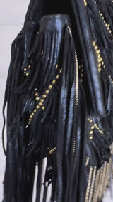 Chanel 14A Paris-Dallas Studded Fringe Dripping Chain Bag GHW JWU