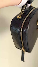 Chanel Black Luxe Vanity Case Bag Coco Curve GHW 36V