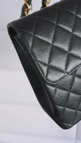 Chanel 2003 Vintage Black Caviar Jumbo Classic Flap Bag 24k GHW  UVR