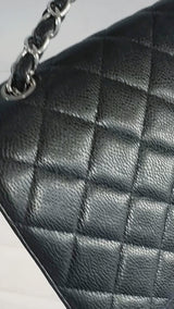 Chanel Black Caviar Maxi Flap Bag SHW Single WJF