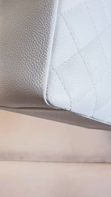 Pristine Chanel Vintage White Caviar Grand Shopper Tote GST Bag SHW Y1H