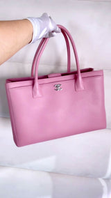 Chanel 2014 Large Pink Executive Cerf Shopper Tote Bag SHW IJU