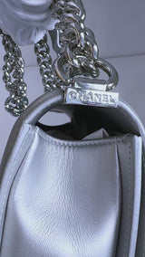 Chanel 18S Turquoise Mermaid Iridescent Water Boy Flap Bag Small 5N0