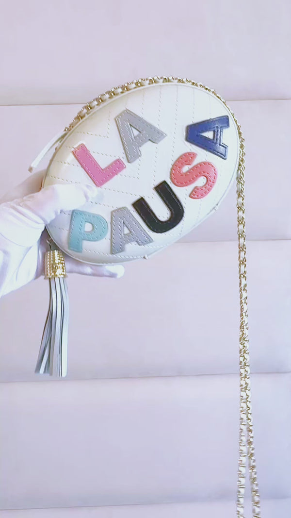 Chanel 19C La Pausa White Multicolor Egg Crossbody Clutch Bag 5QU