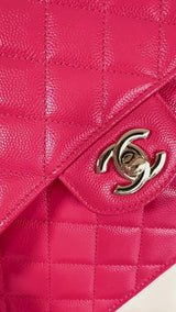 Chanel 2020 Dark Pink Caviar Timeless Clutch Bag GHW QA2