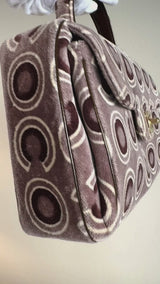 Rare Chanel 2002 Vintage Velvet COCO Retro Top Handle Bag 24 GHW BRT