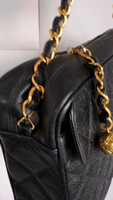 Chanel 1994 Black Vintage Caviar Maxi Giant Flap Classic Camera Bag 24k GHW OIY
