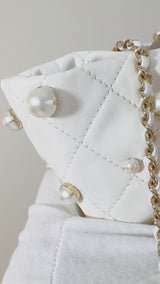 Chanel Cream Mini Pearl Bucket Bag 09H (excellent)