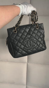 Chanel Black Caviar Petite Timeless Tote PTT Bag GHW R0W