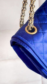 Chanel 2010 Blue Quilted Satin Reissue Flap Bag GHW DT7