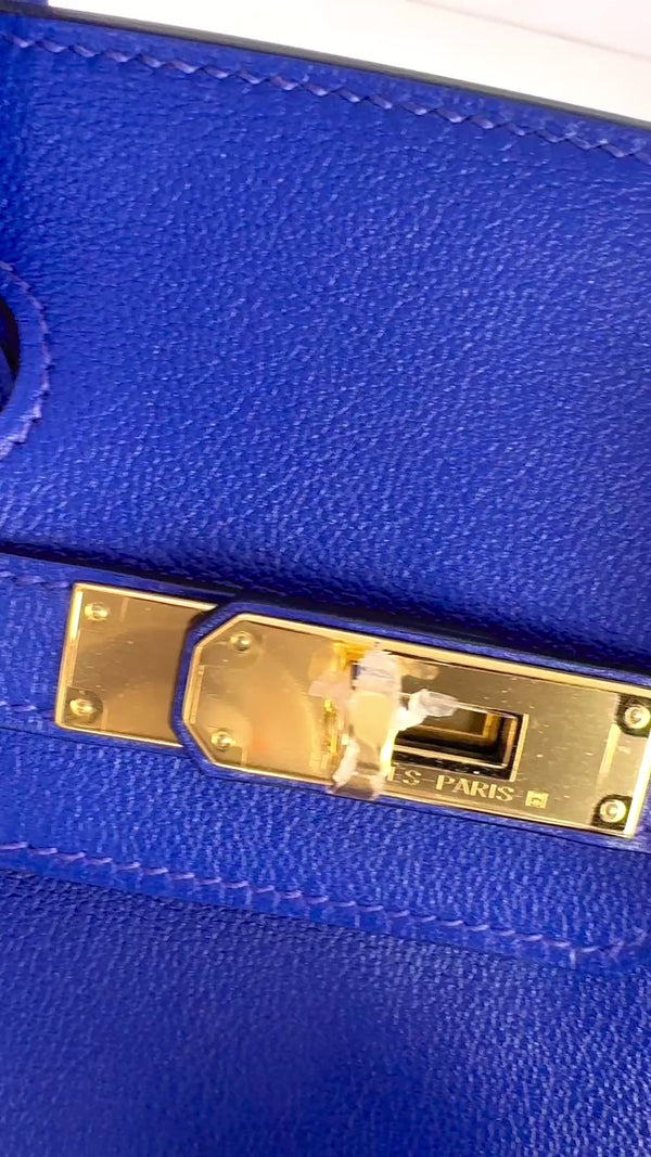 Hermès Birkin 30 Bleu Electric Novillo Tote Bag 24k GHW QC5