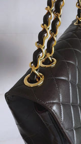 Chanel 1996 Vintage Black Jumbo Classic Flap Bag 24k GHW Lambskin  3QC