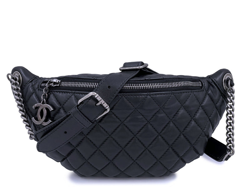 Chanel Navy Quilted Lambskin Belt Bag 30 Q6A0011INB007