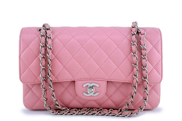 Chanel Pink Caviar Medium Classic Double Flap Bag SHW - Boutique Patina