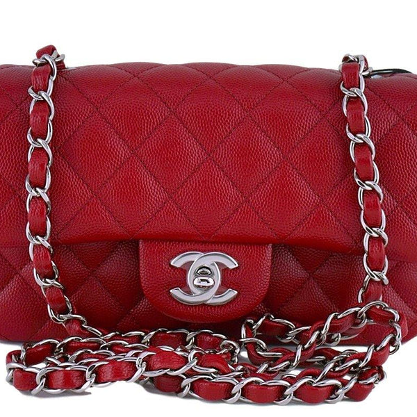 Chanel Red Caviar Mini NWT 17B Rectangular Flap Bag – Boutique Patina