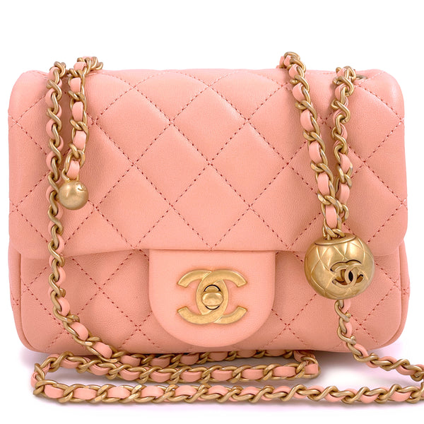 NIB 22C Chanel Pearl Crush Flap Bag GHW Peachy Pink – Boutique Patina