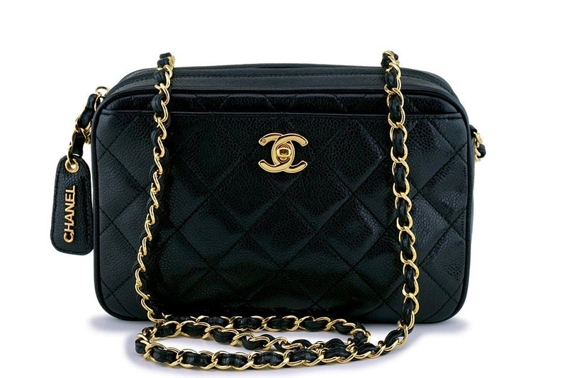 FWRD Renew Chanel Caviar Triple Coco Bucket Bag in Black