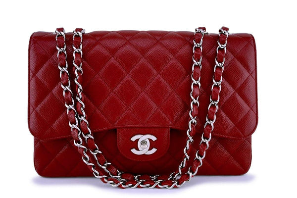 Chanel White Caviar Jumbo 2.55 Classic Flap Bag SHW – Boutique Patina