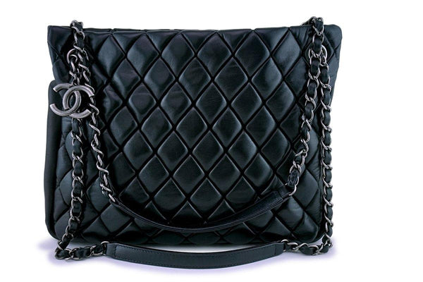 Chanel Black Soft Bubble Quilt Classic Medium Tote Bag - Boutique Patina