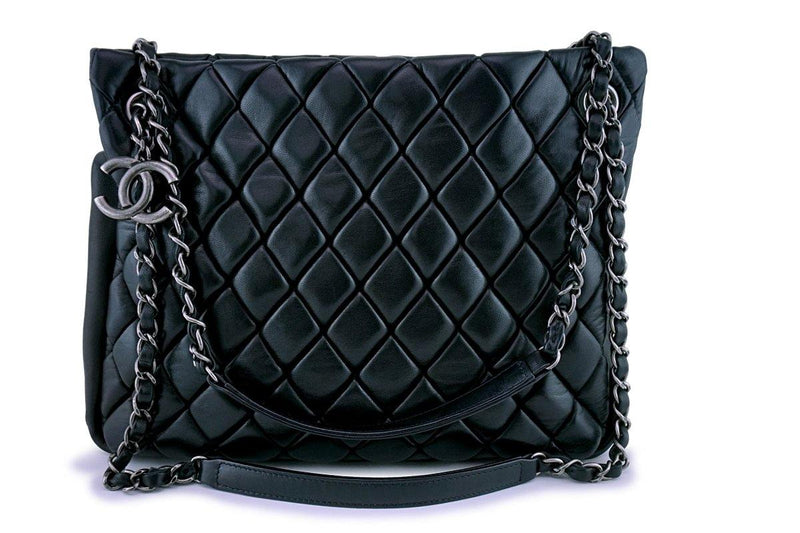 Chanel Triple CC Logo Patent Leather Medium Tote Bag