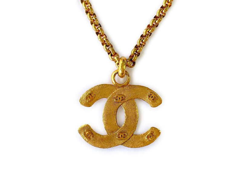 Chanel Vintage Collection 29 Brushed Logo Chain Necklace - Boutique Patina