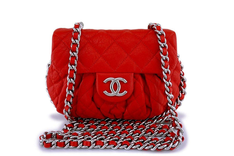 Chanel Red Mini Chain Around Crossbody Flap Bag SHW – Boutique Patina
