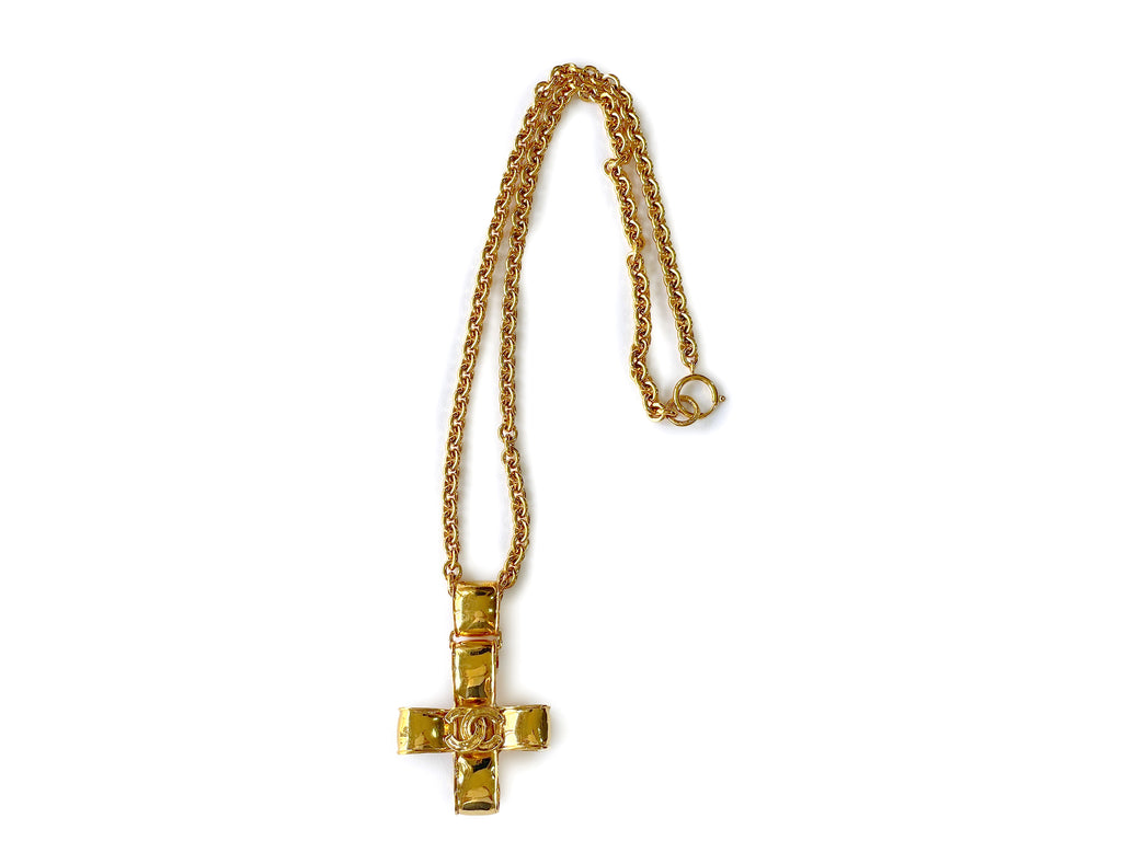 Chanel 94P Vintage Cross Ribbon Long Necklace – Boutique Patina