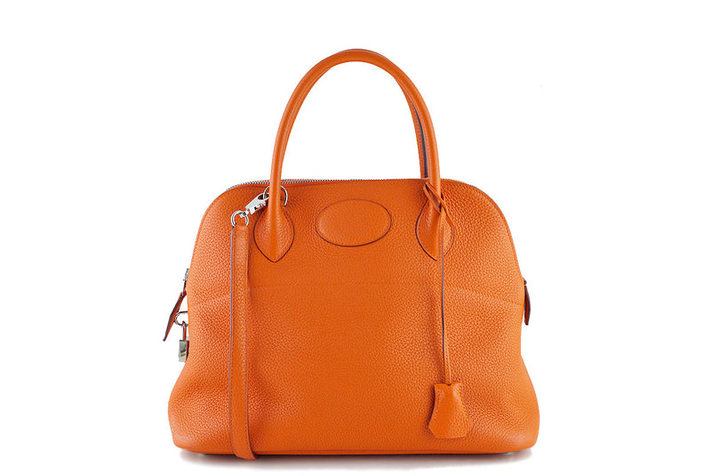 Hermes Orange 31cm Bolide Shoulder Tote Bag, "P" stamp PHW - Boutique Patina