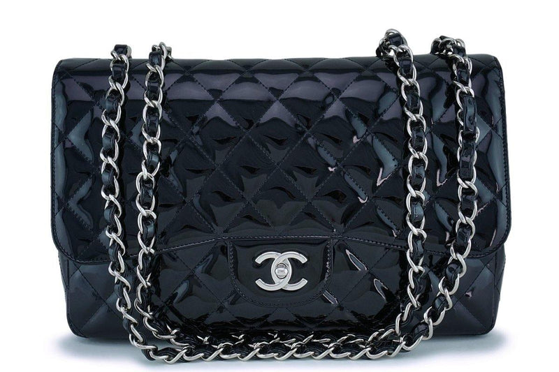 Chanel Black Patent Jumbo Classic Flap Bag SHW – Boutique Patina