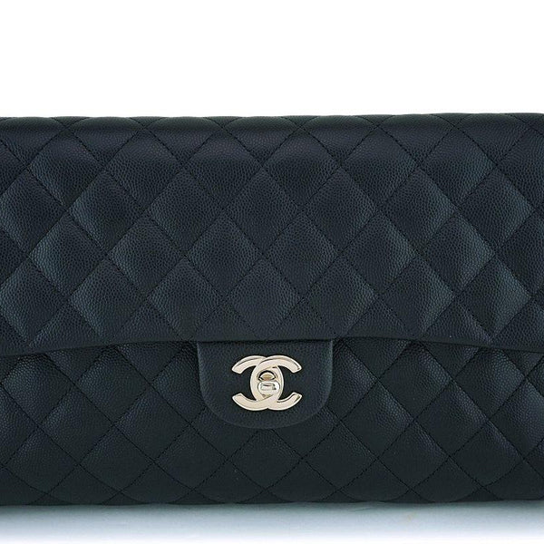 Chanel Black Caviar Skin Timeless Vanity Handbag 69863