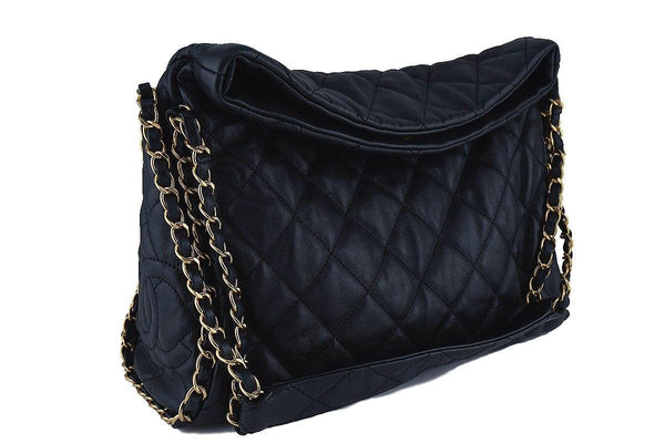 Chanel Black Large Chain Around Tote Ultimate Soft Hobo Bag GHW