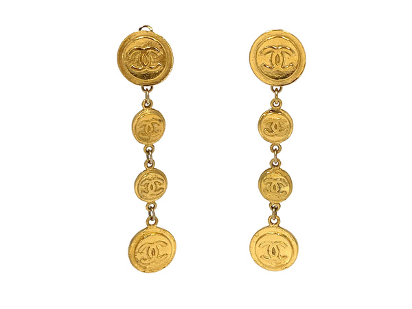 Chanel Vintage Coin Drop Earrings - Boutique Patina