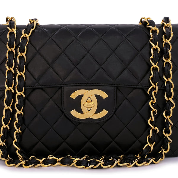 Chanel 1996 Vintage Black Jumbo Classic Flap Bag 24k GHW Lambskin – Boutique  Patina