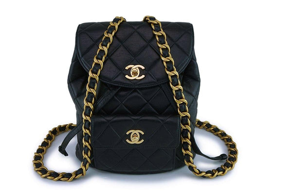 Chanel Black Quilted Leather and PVC Aquarium Backpack Chanel