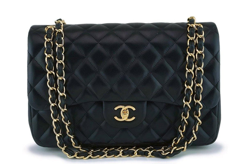 Chanel Black Lambskin Jumbo Classic Double Flap Bag GHW – Boutique Patina