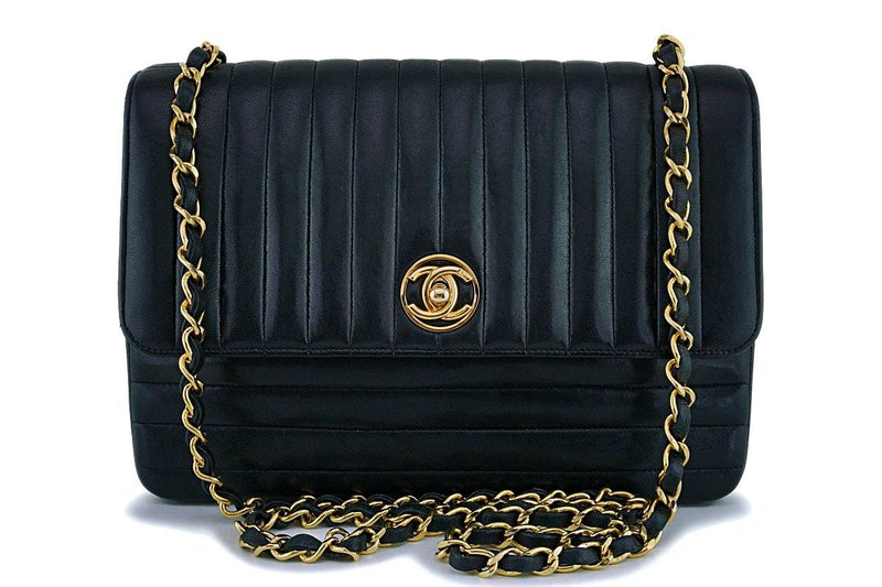 Chanel Vintage Mademoiselle Circle Logo Shoulder Flap Bag 24k GHW –  Boutique Patina