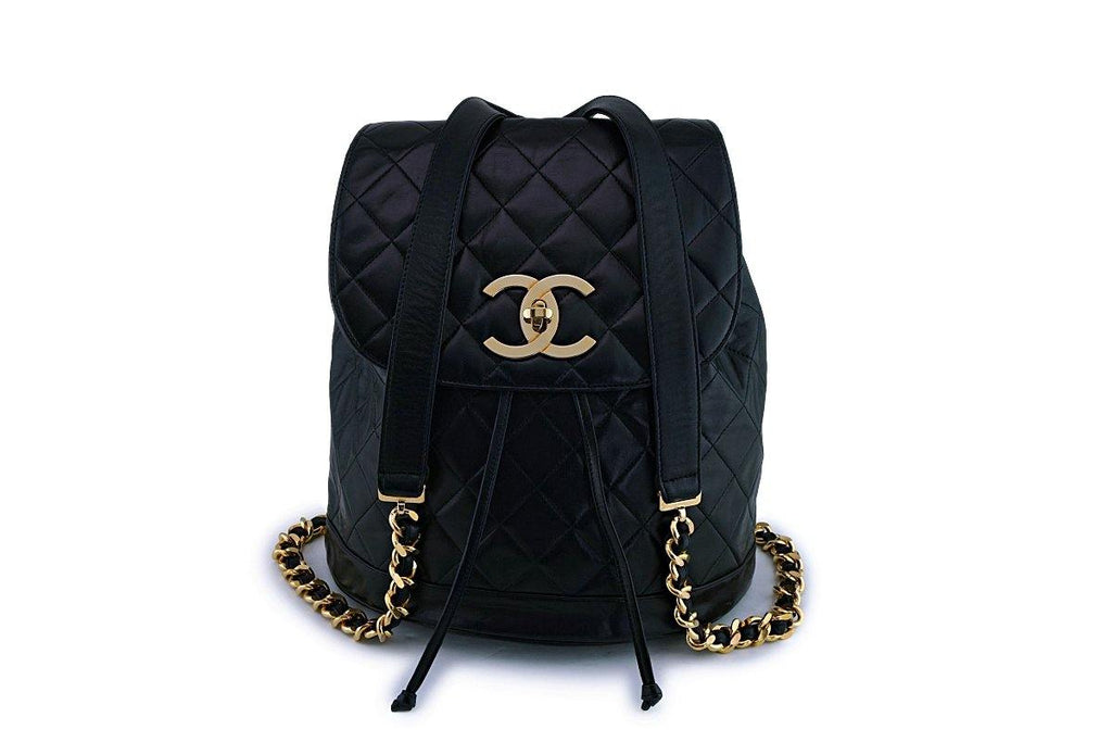 Chanel Vintage Black Lambskin Oversized CC Backpack Bag 24k GHW – Boutique  Patina