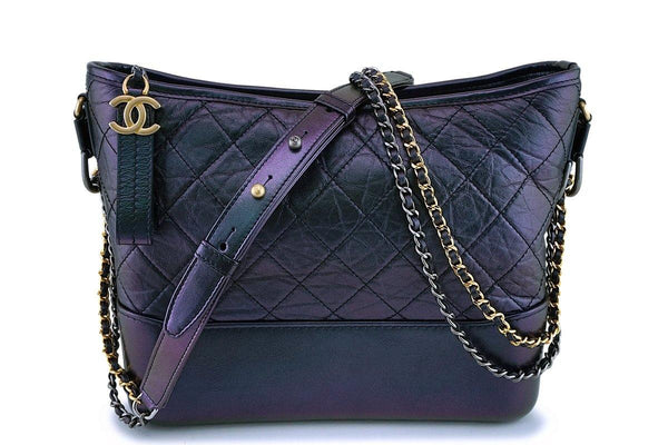 CHANEL- Half Moon Medium WOC Iridescent Purple Flap Crossbody