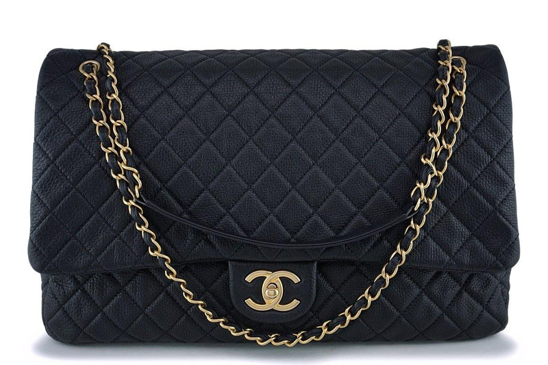 Chanel Black Ltd Airlines Runway Travel XXL Classic Flap Bag GHW – Boutique  Patina