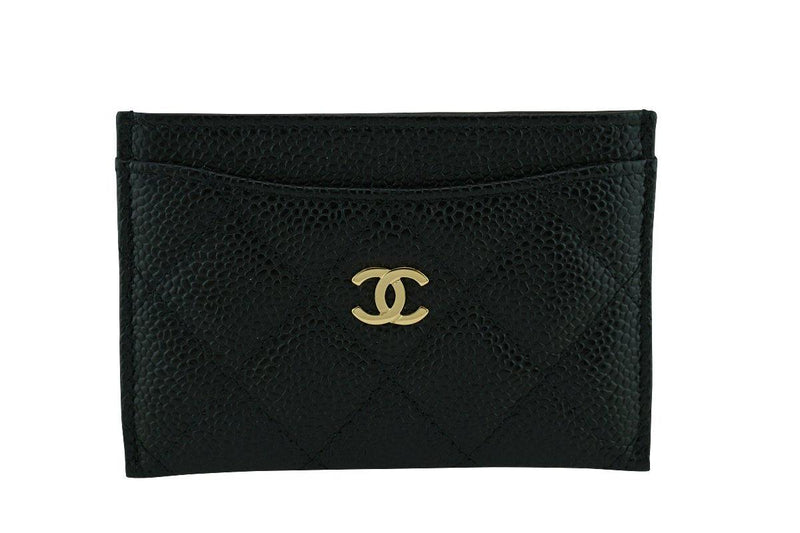NWT Chanel Black Caviar Classic Slim Card Holder Case Wallet - Boutique Patina