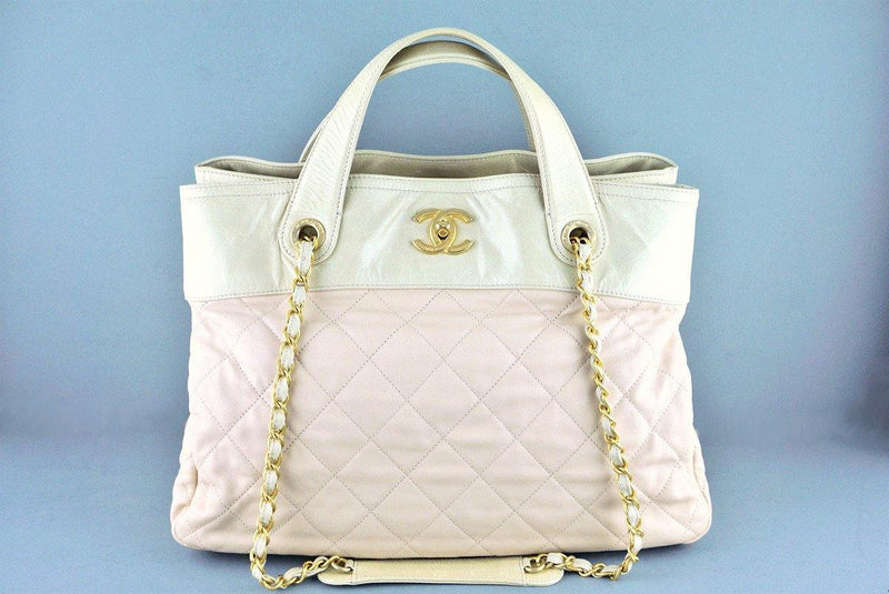 Chanel Light Beige In the Mix Soft CC Quilted Classic Tote Bag