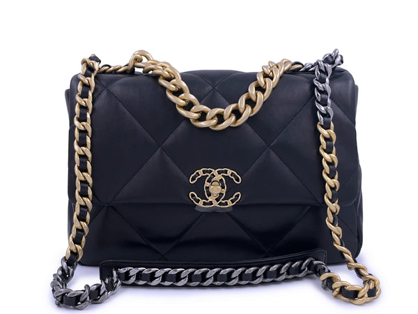 NIB 21K Chanel 19 Black Medium Flap Bag - Boutique Patina