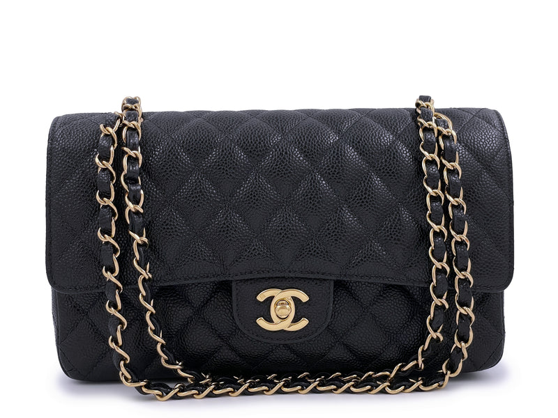 Pristine 2004 Chanel Black Caviar Medium Classic Double Flap Bag 24k G –  Boutique Patina