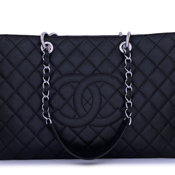 Chanel Black Caviar GST Grand Shopper Tote Bag with Gold Hardware Chanel