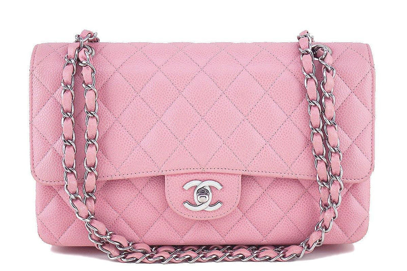 chanel classic flap bag light pink