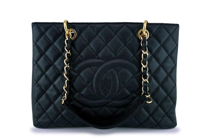Chanel Black Caviar Classic Grand Shopper Tote GST Shopping Bag GHW - Boutique Patina