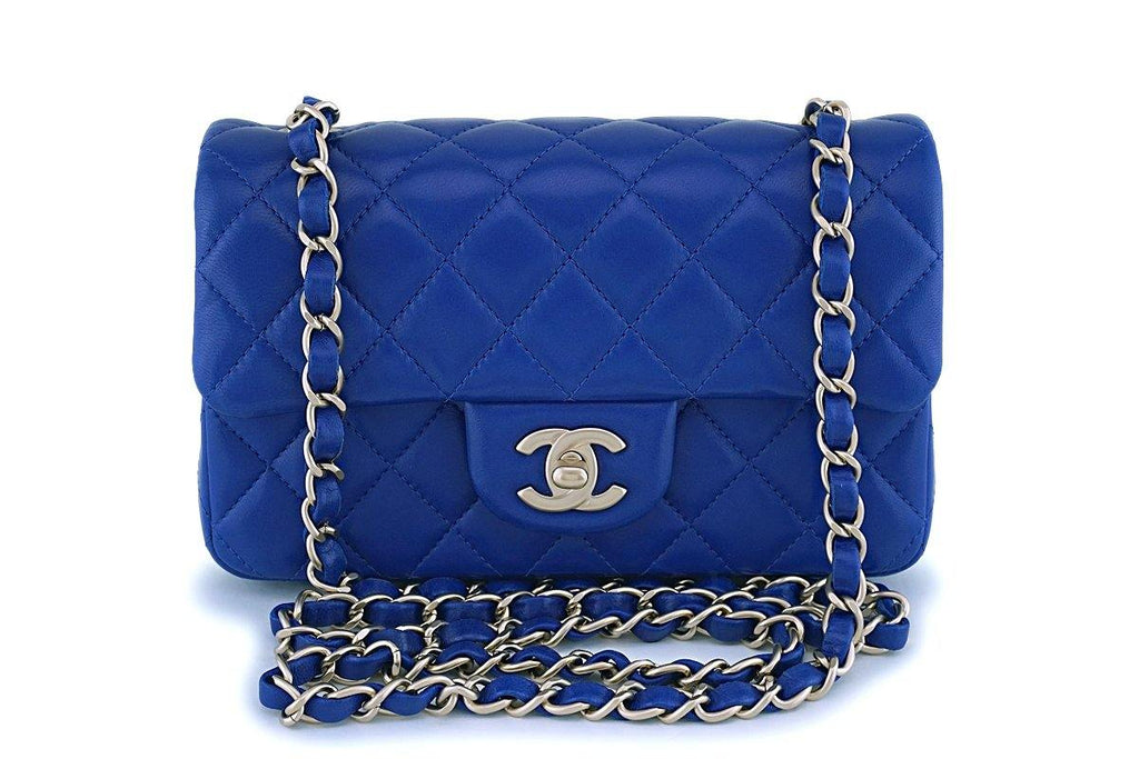 Chanel Royal Blue Chevron Quilted Leather Jumbo Classic Double Flap Bag  Chanel  TLC
