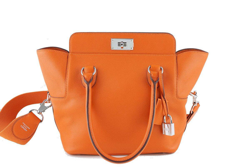 Hermes Toolbox, 20cm Orange Swift Shoulder Bag - Boutique Patina