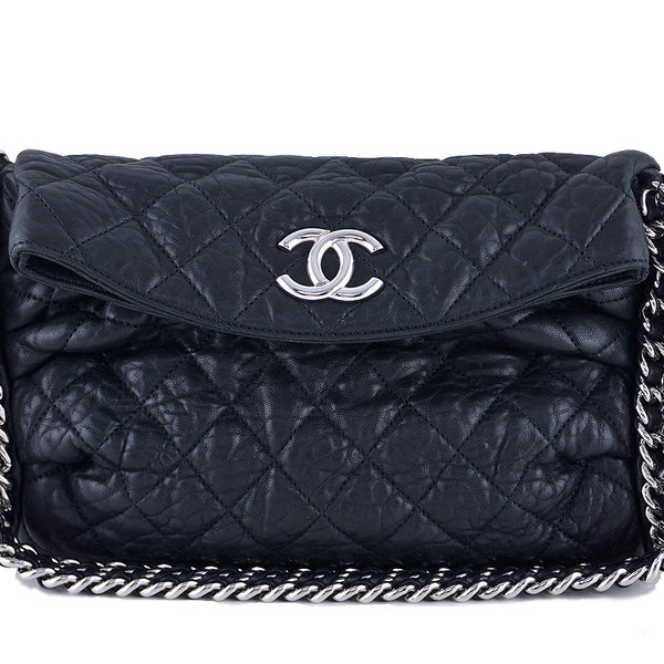 Chanel Black Quilted Chain Around Soft Hobo Tote Bag Large – Boutique Patina